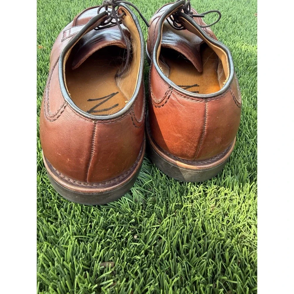 Allen Edmonds Stockbridge 3754 Brown Leather Split Toe Derby Shoes 10.5 D